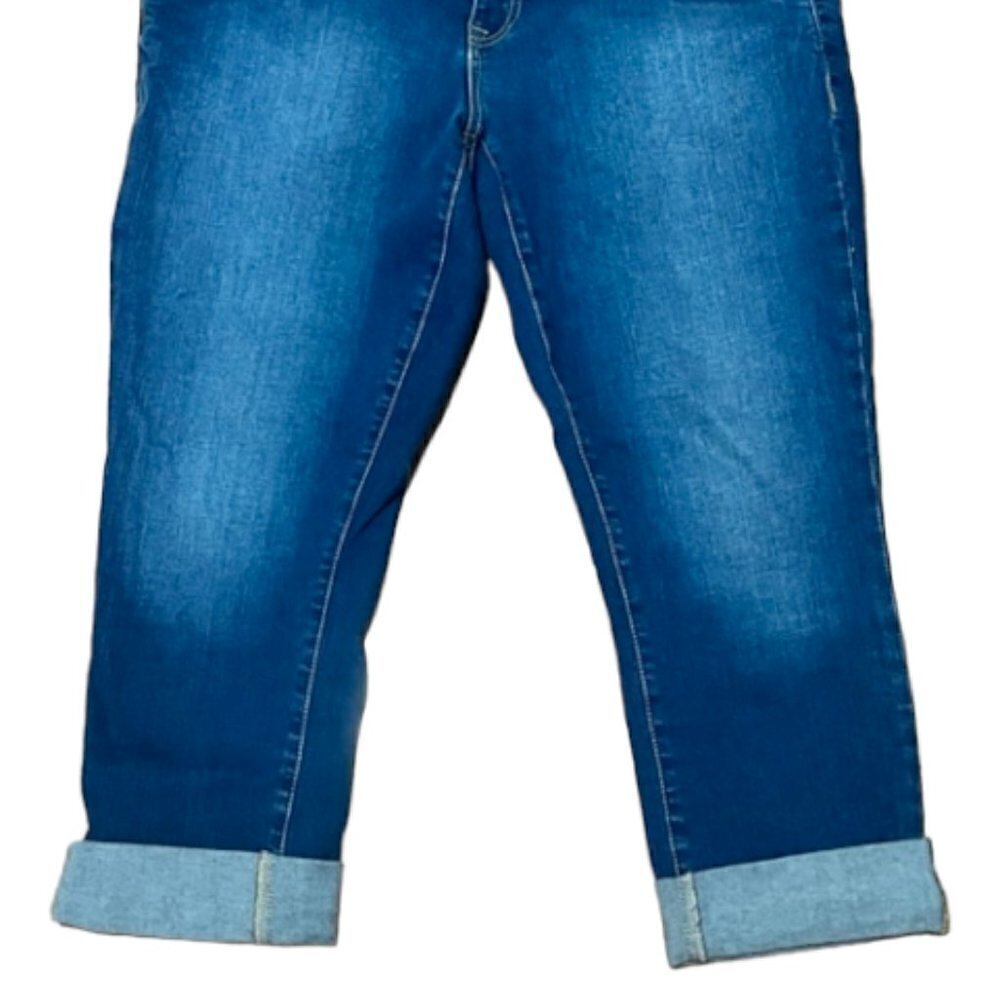 TORRID Denim Medium Blue Sophia Crop Button Pocket Jeans Size 12 NWT - Picture 2 of 14